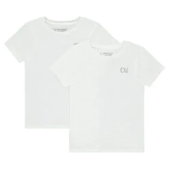 Lot De 2 Tee-shirts En Coton Uni (maillots De Corps) Print Logo