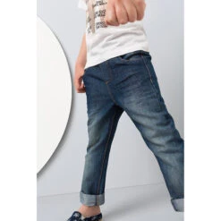 Junior - Jeans Coupe Droite Effet Délavé 11 Junior - Jeans Coupe Droite Effet Délavé -Orchestra 0J1300 STON 10 X