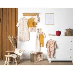 Turbulette à Manches Amovibles Imprimé Pommes Pour Bébé Fille -Orchestra AB006V BGC 10 X