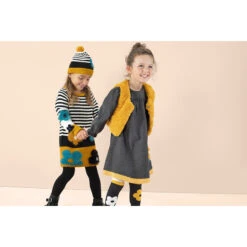 Ensemble Bonnet Et écharpe à Rayures Avec Petits Pompons -Orchestra AFIMO6 GRF 16 X