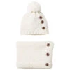 Ensemble Bonnet Et Snood En Tricot Doublés Sherpa Pou Enfant Fille