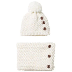 Ensemble Bonnet Et Snood En Tricot Doublés Sherpa Pou Enfant Fille