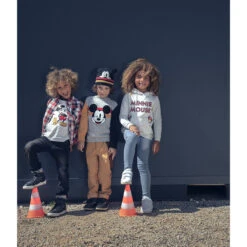 Bonnet Doublé Micropolaire Motif Mickey Disney Pour Enfant Garçon -Orchestra AGAKDT NOI 12 X