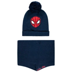 Ensemble Bonnet Et Snood Motif Spiderman Pour Enfant Garçon