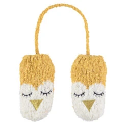 Moufles En Tricot Doux Avec Motif Oiseau Et Détails Brodés