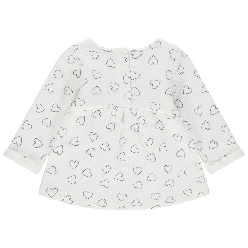 Tunique Imprimée Coeurs En Coton Pour Bébé Fille 2 Tunique Imprimée Coeurs En Coton Pour Bébé Fille – Image 2