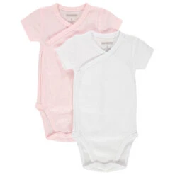 Lot De 2 Bodies Manches Courtes En Coton à Micro Motif Jacquard