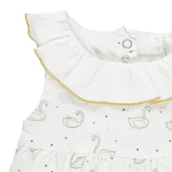 Ensemble Avec Robe Imprimée Cygnes Et Bloomer à Noeud Dorés -Orchestra HB00G3 ECR 4 X