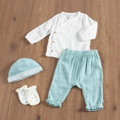 Ensemble Brassière Imprimée Et Pantalon Uni -Orchestra HB00G4 BLC 10 X