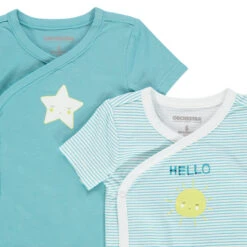 Lot De 2 Bodies Manches Courtes Print étoile Et Soleil -Orchestra HB00GC BLC 3 X