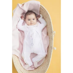 Dors-bien En Velours à Col Claudine Et Lune Brodée -Orchestra HB00GP BLA 15 X