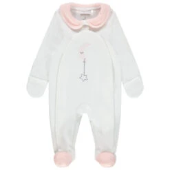 Dors-bien En Velours à Col Claudine Et Lune Brodée