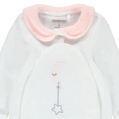 Dors-bien En Velours à Col Claudine Et Lune Brodée -Orchestra HB00GP BLA 3 X