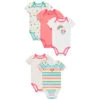 Lot De 5 Bodies Manches Courtes Print Minnie Disney Pour Bébé Fille