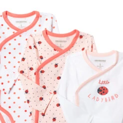 Lot De 3 Bodies Manches Longues Motif Coccinelles Pour Bébé Fille -Orchestra HB00IP BLA 4 X
