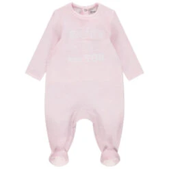 Dors-bien En Velours à Inscription Printée Devant Pour Bébé Fille