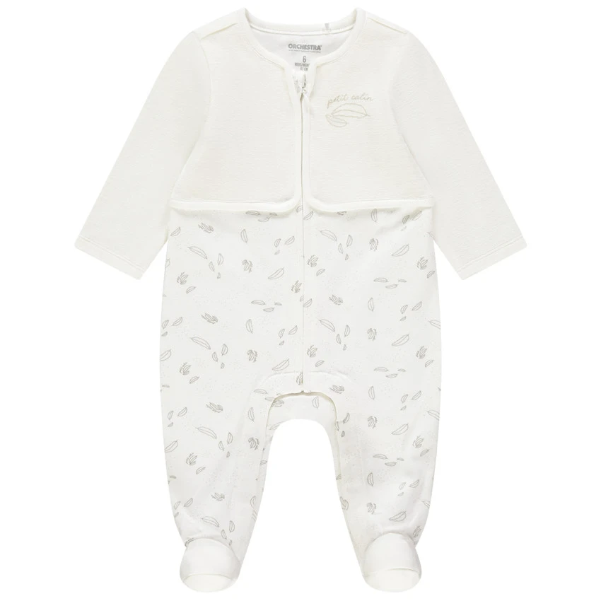 Dors-bien En Coton Imprimé Plumes Pour Bébé Fille 1 Dors-bien En Coton Imprimé Plumes Pour Bébé Fille