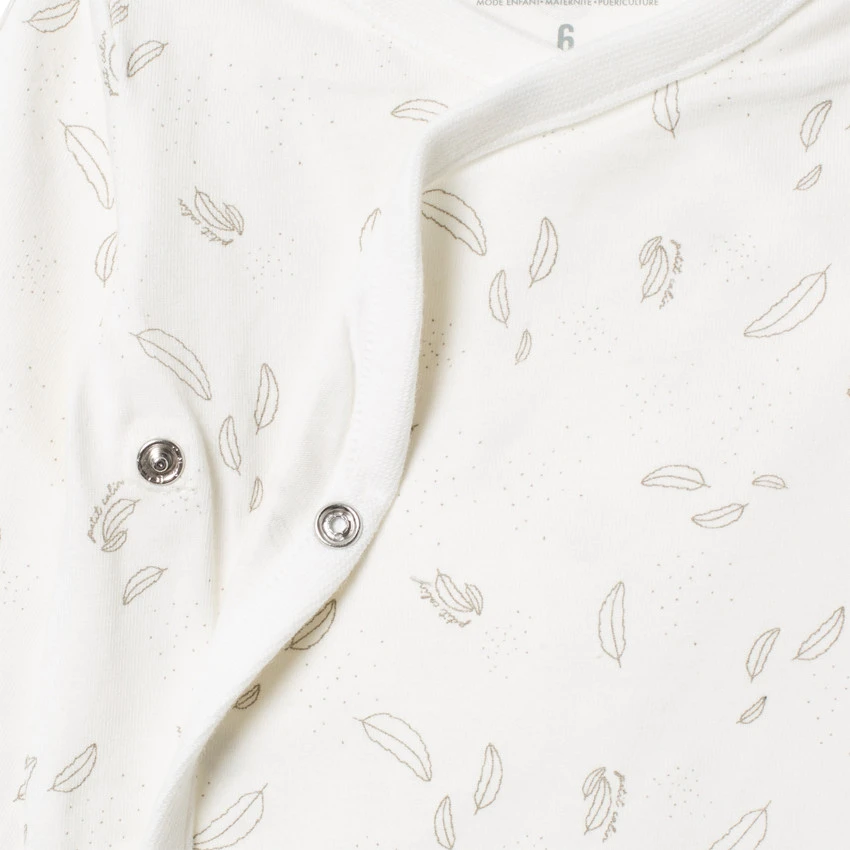 Lot De 2 Bodies Manches Longues En Coton Print Plumes Pour Bébé 3 Lot De 2 Bodies Manches Longues En Coton Print Plumes Pour Bébé – Image 3