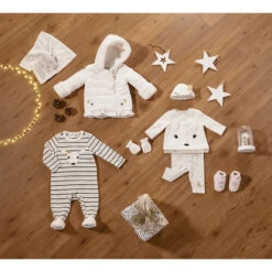 Parka Matelassée à Capuche Doublée Sherpa à Coeurs Brodés -Orchestra HB00JG ECR 15 X