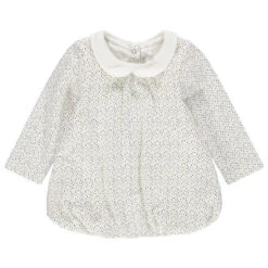 Tunique Manches Longues Col Claudine Imprimée All-over