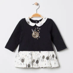 Robe Manches Longues Effet 2 En 1 à Motif Floral Et Paillettes