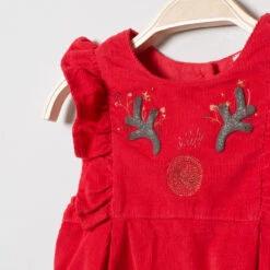 Salopette En Velours Esprit Noël Côtelé Motif élan -Orchestra HB00KV RGM 3 X