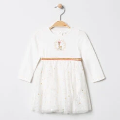 Robe De Fêtes Manches Longues à Tulle étoilé