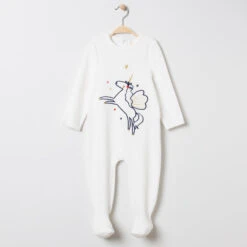 Dors-bien En Velours à Licorne Brodée