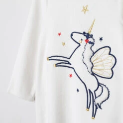 Dors-bien En Velours à Licorne Brodée -Orchestra HB00NV ECR 4 X