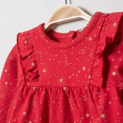 Tunique De Fête Manches Longues Imprimé étoiles Pour Bébé Fille -Orchestra HB00O0 RGM 3 X