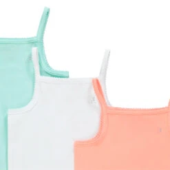 Lot De 3 Bodies à Fines Bretelles Unis Pour Bébé Fille -Orchestra HB00OL BLA 2 X