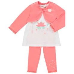 Ensemble Avec Tunique, Boléro Uni Et Legging Imprimés Fleurs -Orchestra HB00PG ORC 6 X