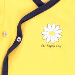 Lot De 7 Bodies Manches Courtes En Coton Motif Marguerites -Orchestra HB00Q1 BLA 6 X