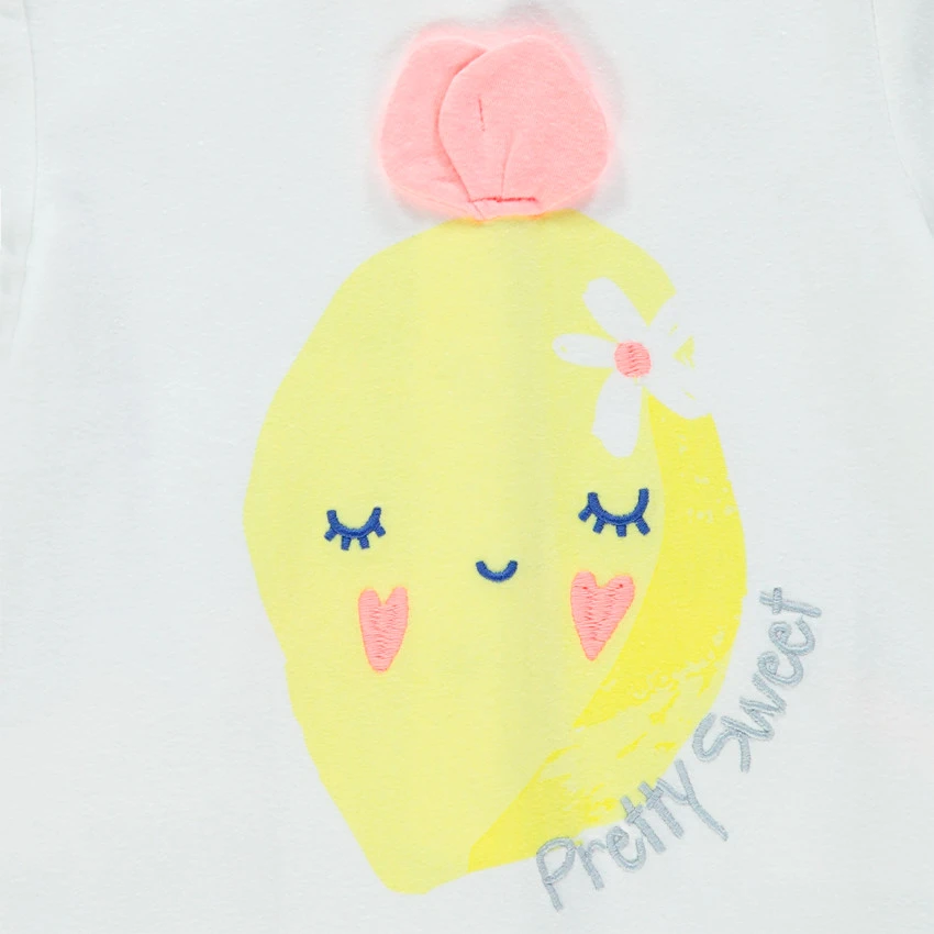 Dors-bien En Coton Print Citron à Détails Reliéfés 3 Dors-bien En Coton Print Citron à Détails Reliéfés – Image 3