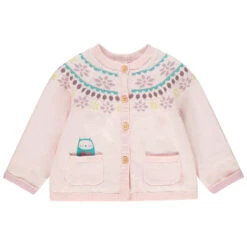 Gilet En Tricot à Motif Jacquard Et Poches Pour Bébé Fille