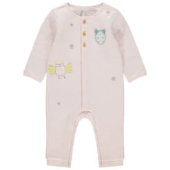 Combinaison Rose En Maille Fantaisie à Animaux Brodés