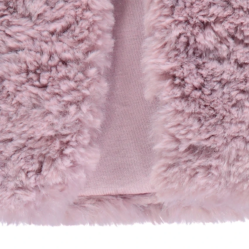 Ensemble 3 Pièces Fille Avec Tunique Rose, Gilet En Sherpa Et Legging Imprimé 4 Ensemble 3 Pièces Fille Avec Tunique Rose, Gilet En Sherpa Et Legging Imprimé – Image 4