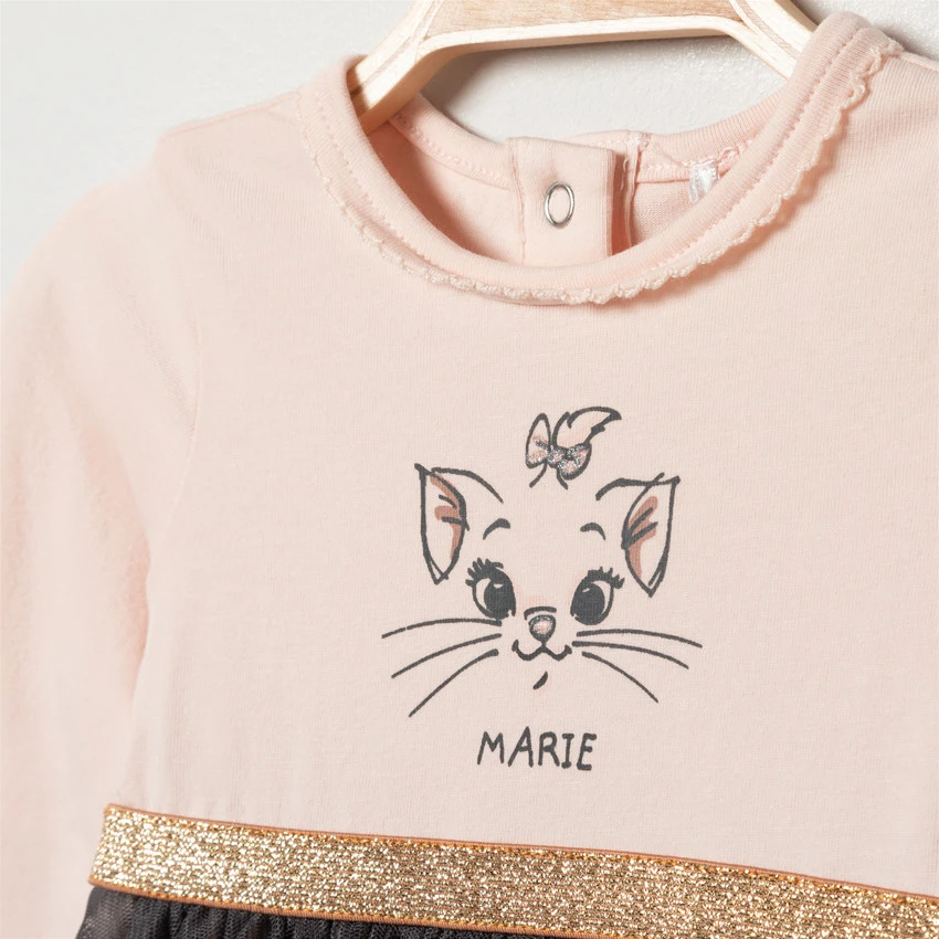 Robe Manches Longues Effet 2 En 1 Print Marie Disney Pour Bébé Fille 3 Robe Manches Longues Effet 2 En 1 Print Marie Disney Pour Bébé Fille – Image 3