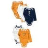 Lot De 5 Bodies Manches Longues Motifs Coeurs Et Lapin Pour Bébé Fille