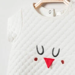 Robe Manches Courtes En Molleton Fantaisie à Oiseau Brodé -Orchestra HB00S7 ECR 3 X