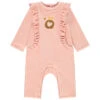 Combinaison Longue En Velours Doublée Jersey Print Pomme Pour Bébé Fille