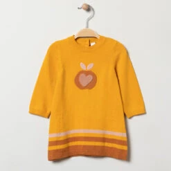 Robe Manches Longues En Tricot Pour Bébé Fille