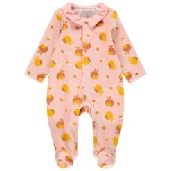 Dors-bien En Velours Imprimé Pommes Pour Bébé Fille