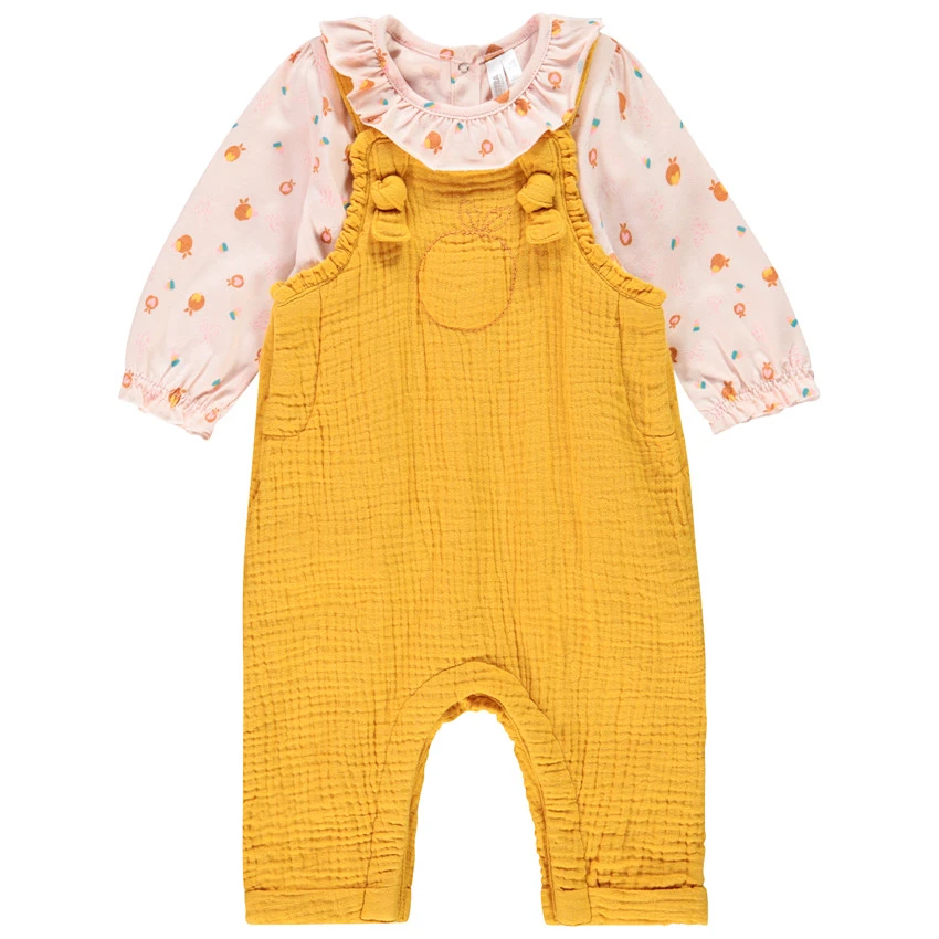 Ensemble Avec T-shirt Imprimé Et Salopette Pour Bébé Fille 6 Ensemble Avec T-shirt Imprimé Et Salopette Pour Bébé Fille – Image 6