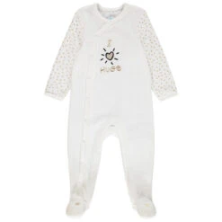 Dors-bien En Velours à Pois Et Message Brodé Pour Bébé Fille