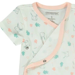 Lot De 5 Bodies Imprimé Lapins Pour Bébé Fille -Orchestra HB00TF ECR 3 X