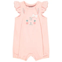 Combinaison Courte En Coton Motif Lapin Pour Bébé Fille