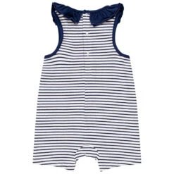 Combinaison Courte à Rayures Pour Bébé Fille -Orchestra HB00TW BLA 2 X