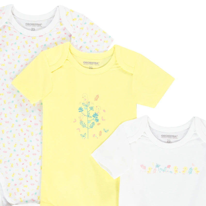 Lot De 7 Bodies Manches Courtes Pour Bébé Fille 4 Lot De 7 Bodies Manches Courtes Pour Bébé Fille – Image 4