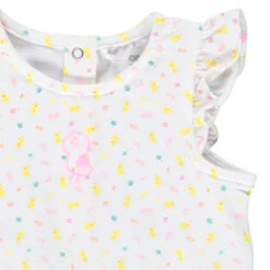 Combinaison Courte Imprimé Poussins Pour Bébé Fille -Orchestra HB00UD BLA 3 X